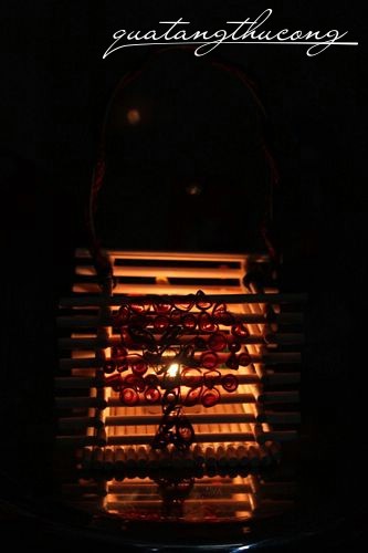 Lồng đèn que gỗ tròn mẫu 5